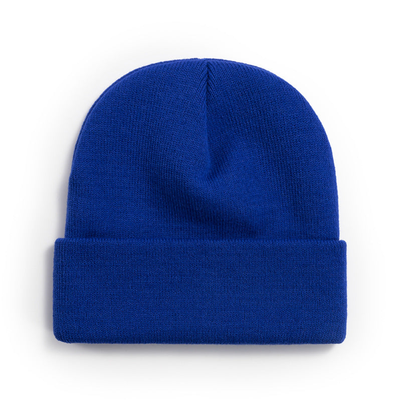 Women Casual Solid Color Dome Wool Warm Hat