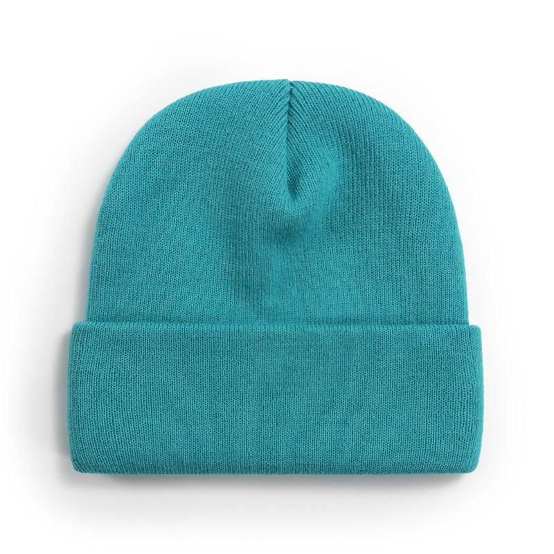 Women Casual Solid Color Dome Wool Warm Hat