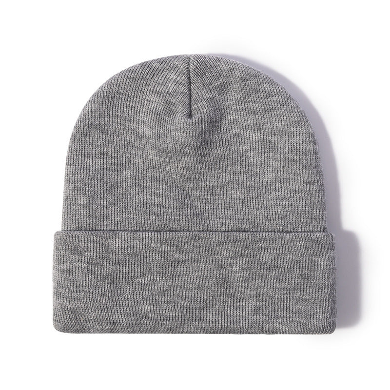 Women Casual Solid Color Dome Wool Warm Hat