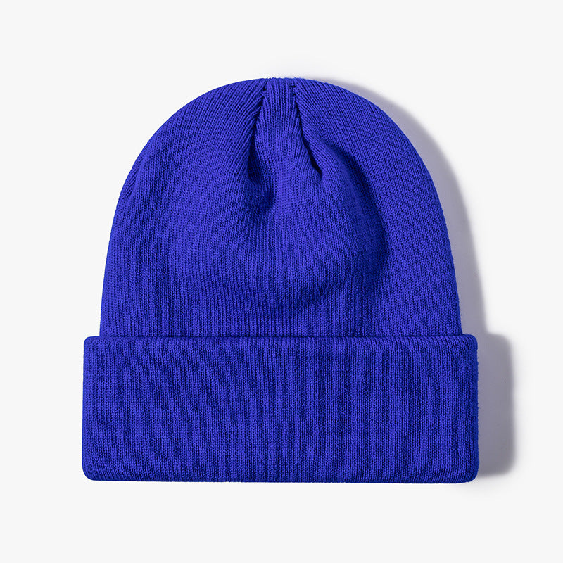 Women Casual Solid Color Dome Wool Warm Hat