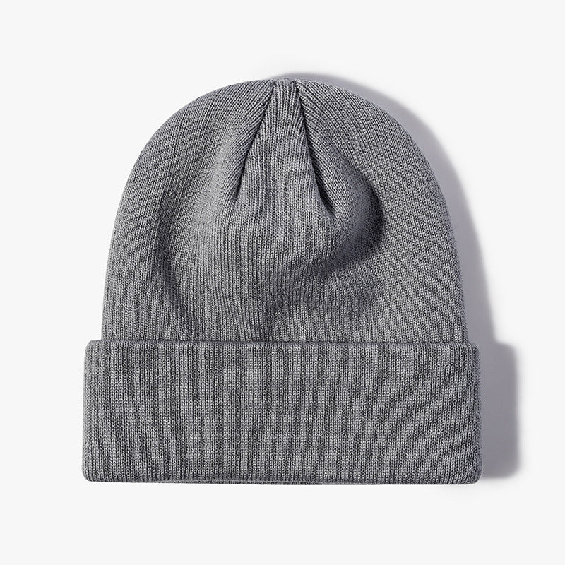 Women Casual Solid Color Dome Wool Warm Hat