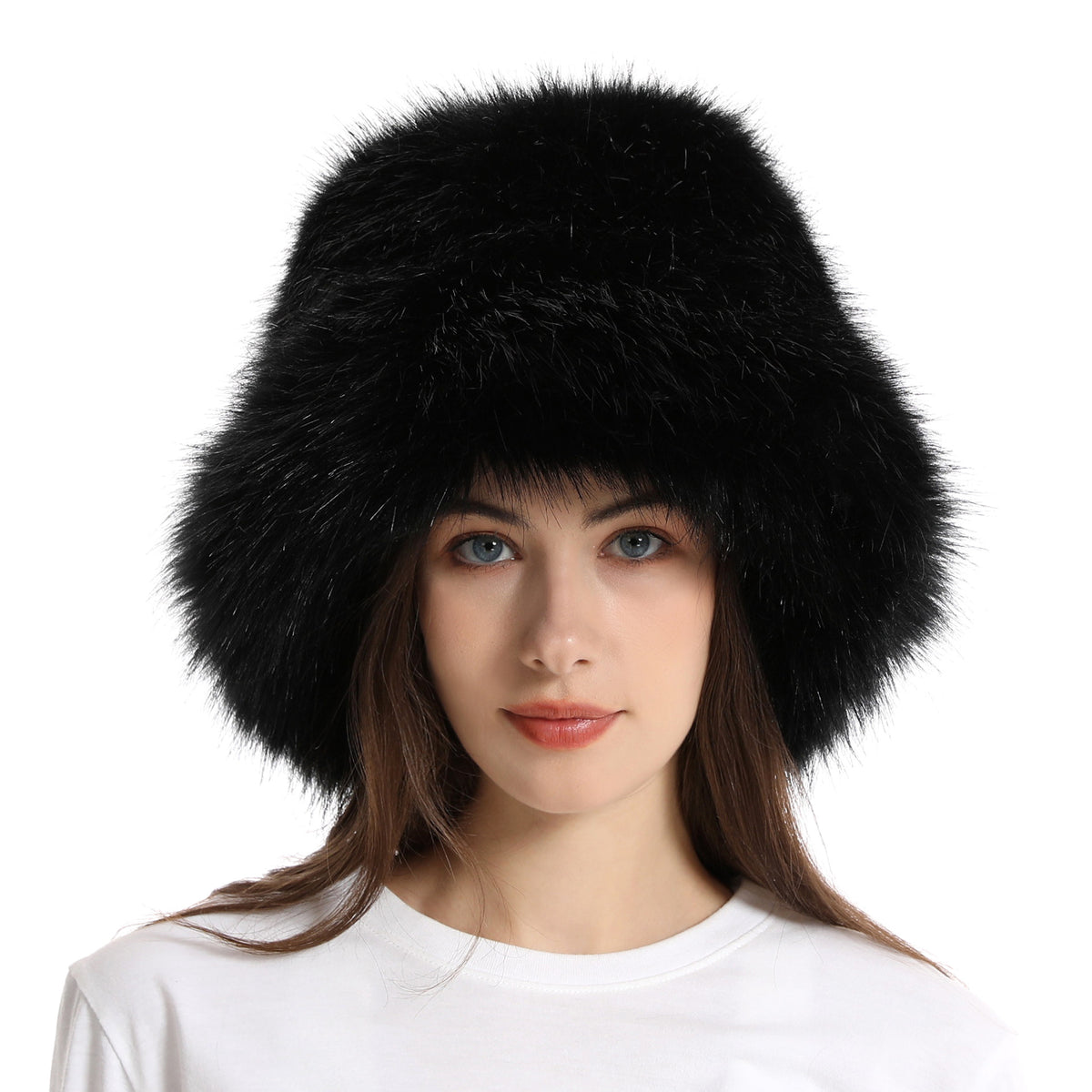 Winter Women Fashion Solid Color Thickened Plush Fisherman Hat