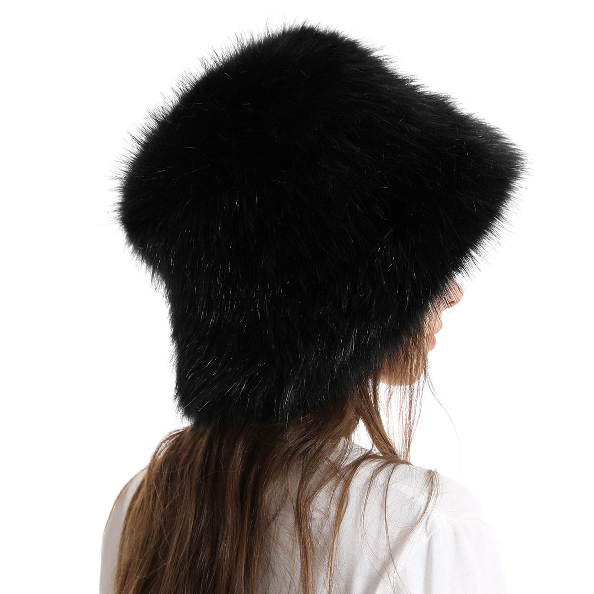 Winter Women Fashion Solid Color Thickened Plush Fisherman Hat