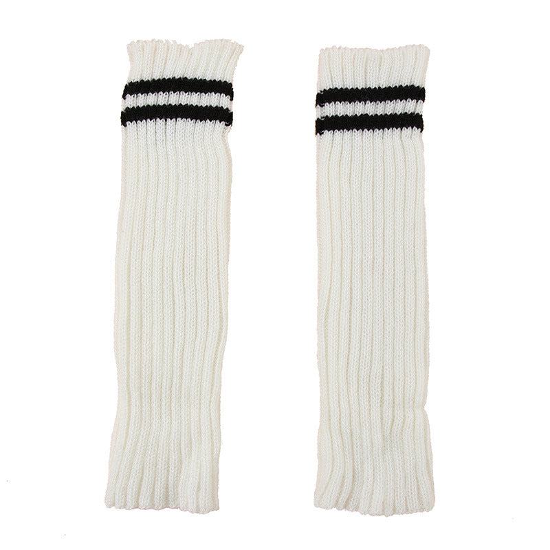 Autumn Winter Women Fashion Warm Striped Gloves