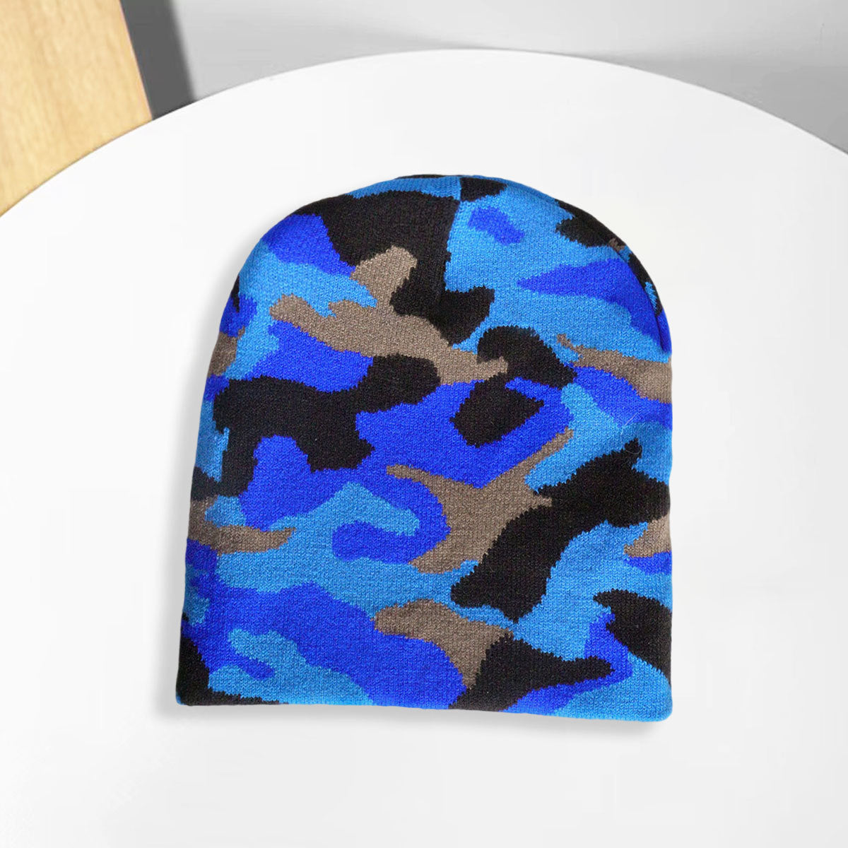 Fashion Camouflage Pattern Men Women Knitted Beanie Hat Acrylic
