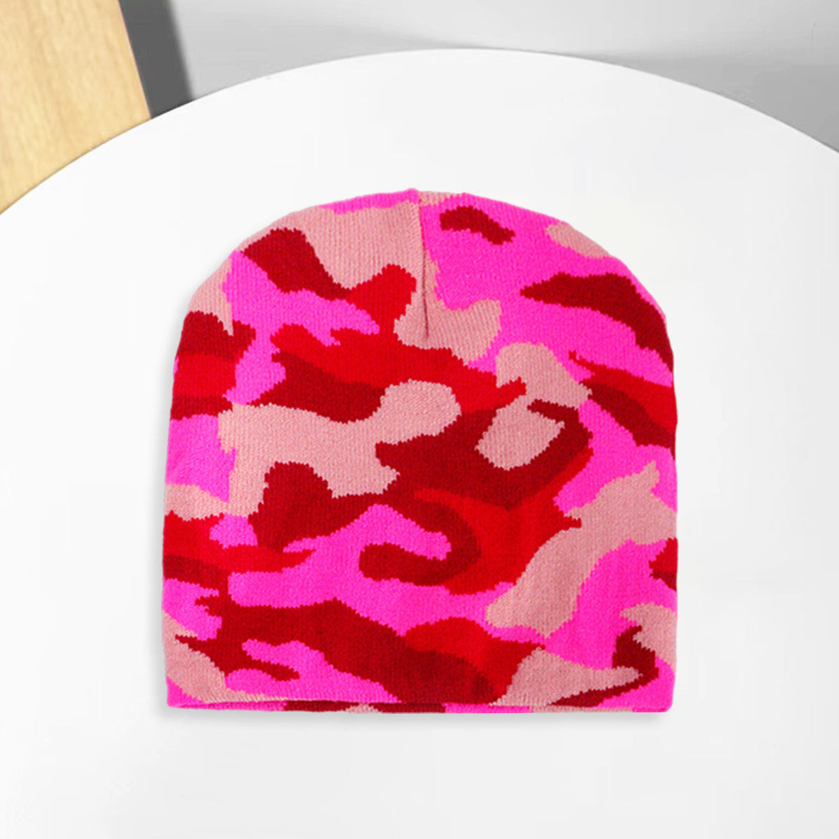 Fashion Camouflage Pattern Men Women Knitted Beanie Hat Acrylic