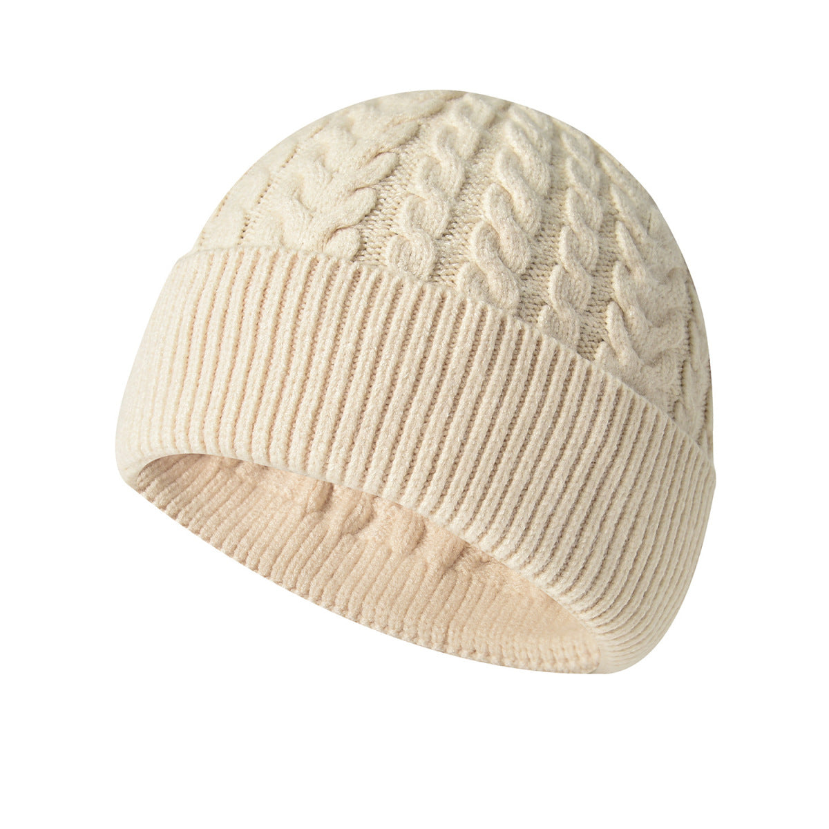 Unisex Solid Color Winter Thick Warm Knitted Hat