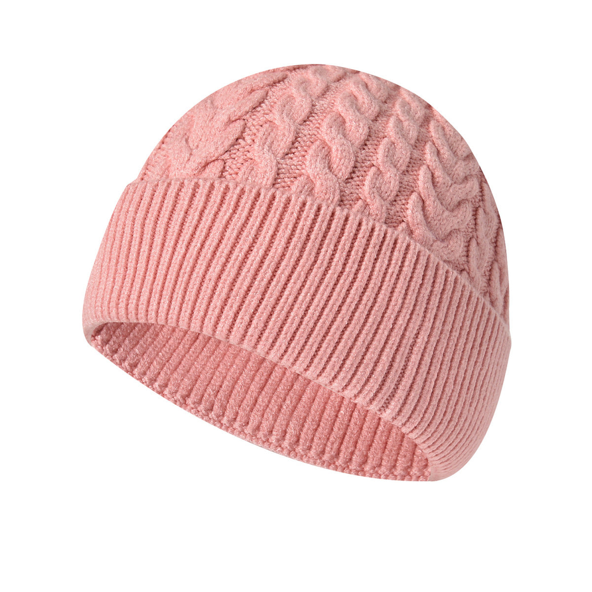 Unisex Solid Color Winter Thick Warm Knitted Hat