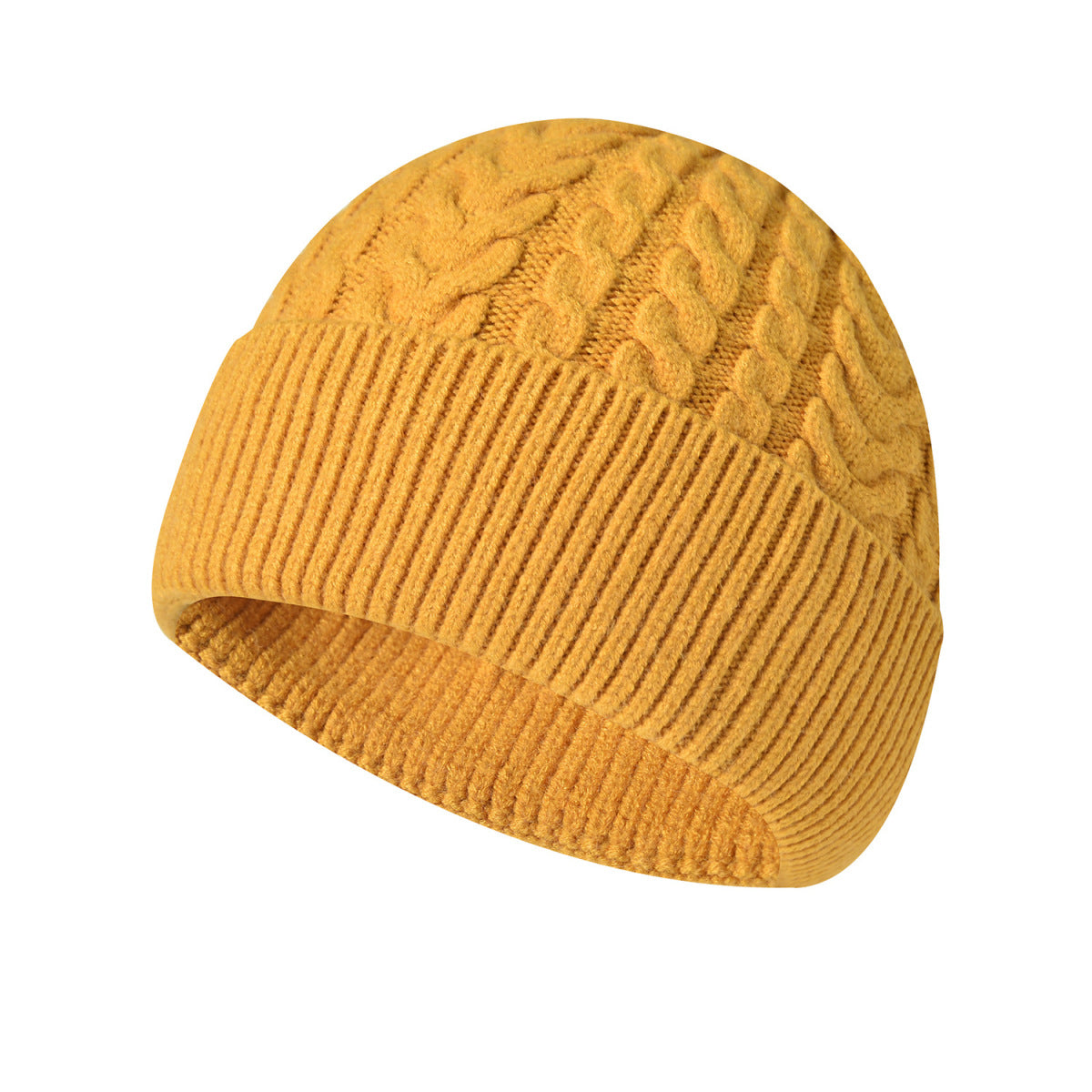 Unisex Solid Color Winter Thick Warm Knitted Hat