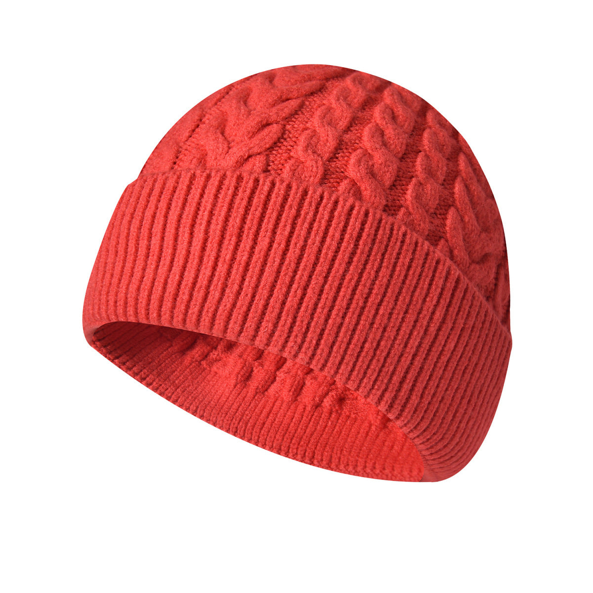 Unisex Solid Color Winter Thick Warm Knitted Hat