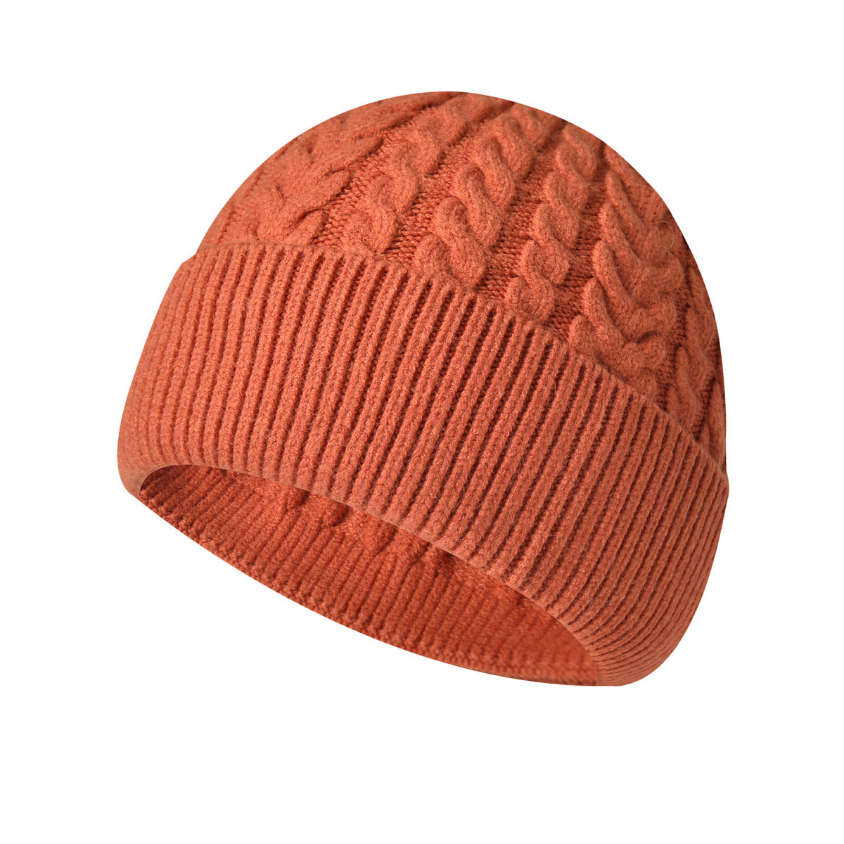 Unisex Solid Color Winter Thick Warm Knitted Hat