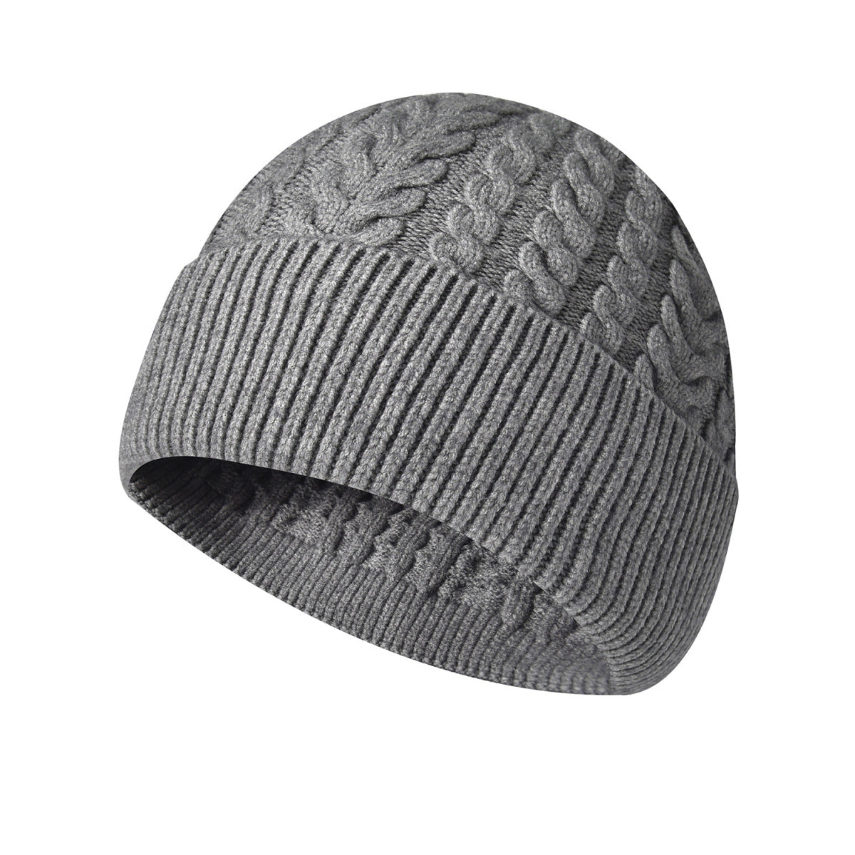 Unisex Solid Color Winter Thick Warm Knitted Hat