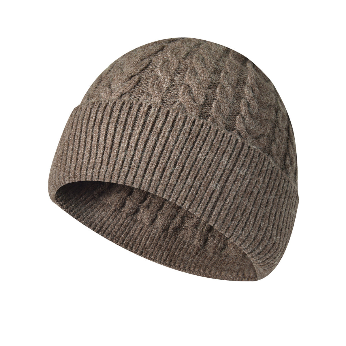 Unisex Solid Color Winter Thick Warm Knitted Hat