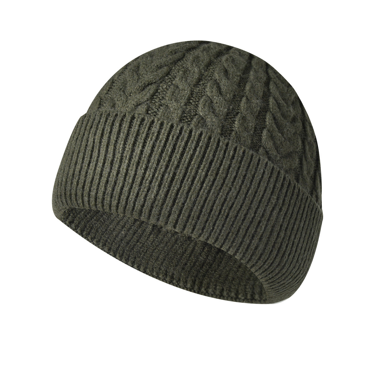 Unisex Solid Color Winter Thick Warm Knitted Hat