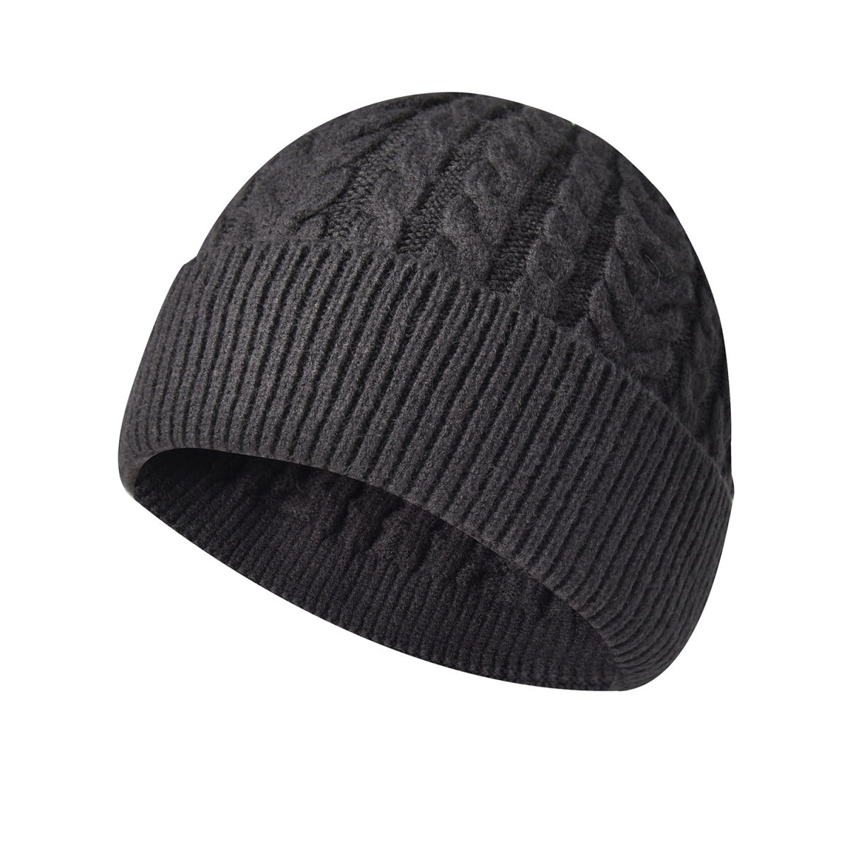 Unisex Solid Color Winter Thick Warm Knitted Hat