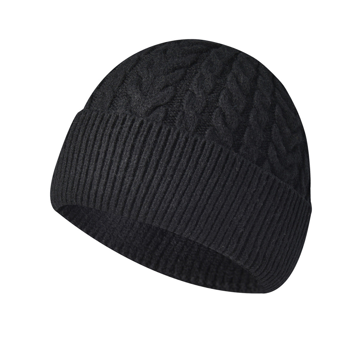 Unisex Solid Color Winter Thick Warm Knitted Hat