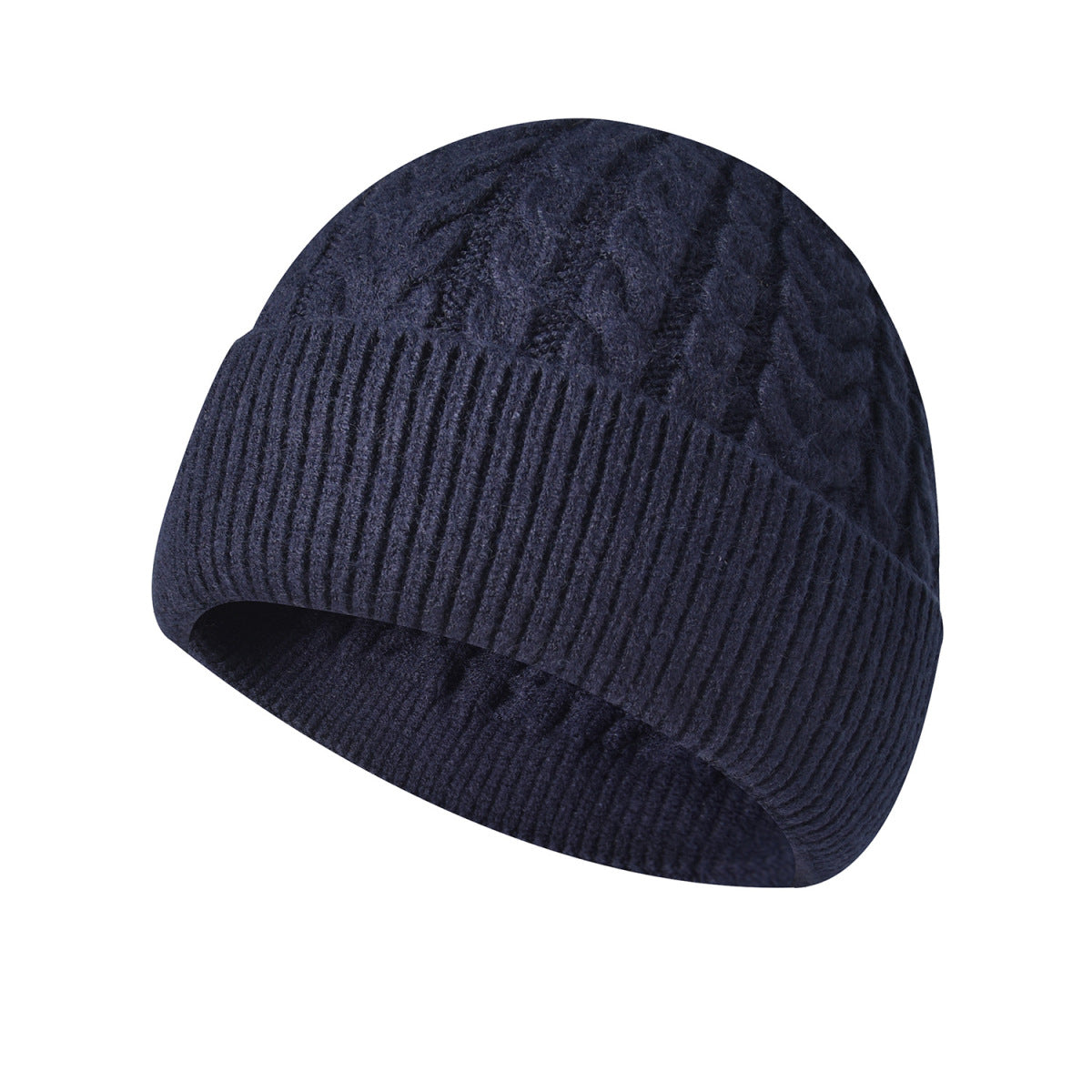 Unisex Solid Color Winter Thick Warm Knitted Hat