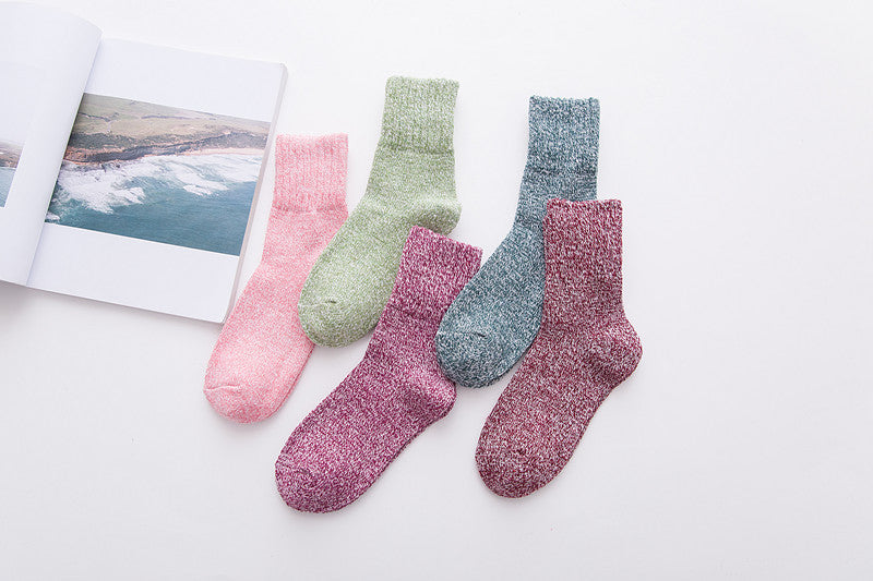 Women Fashion Knitted Warm Socks for Autumn Winter