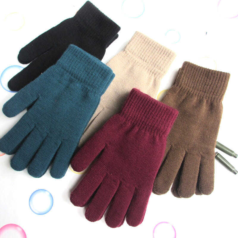 Neutral Fashion Cold Warm Knitted Acrylic Gloves
