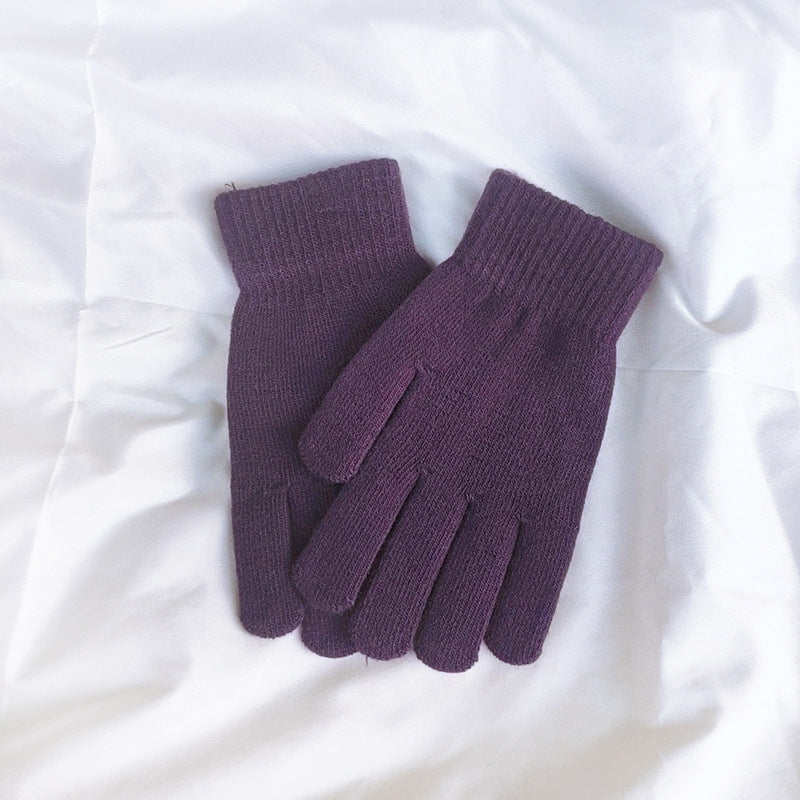 Neutral Fashion Cold Warm Knitted Acrylic Gloves