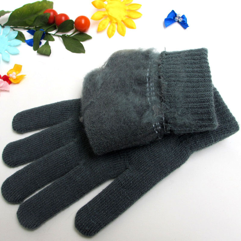 Neutral Fashion Cold Warm Knitted Acrylic Gloves