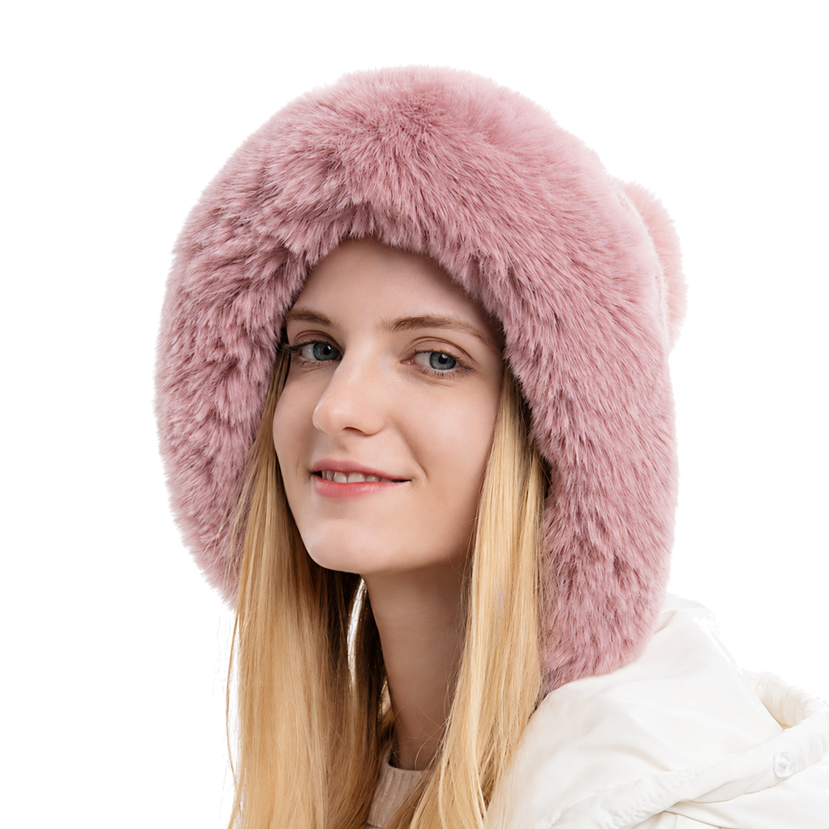 Winter Fashion Solid Color Plush Knit Hat