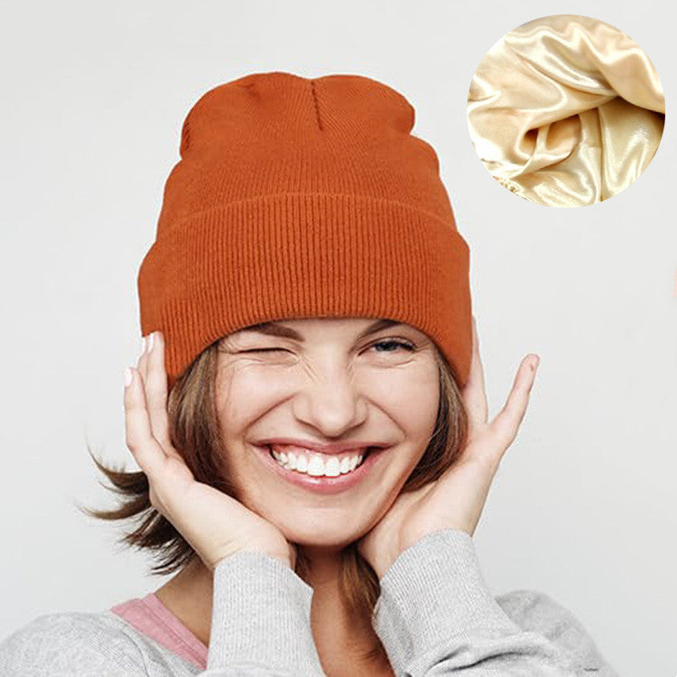 Autumn Winter Solid Color Unisex Warm Knitted Beanie Hat