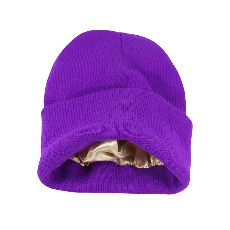 Autumn Winter Solid Color Unisex Warm Knitted Beanie Hat