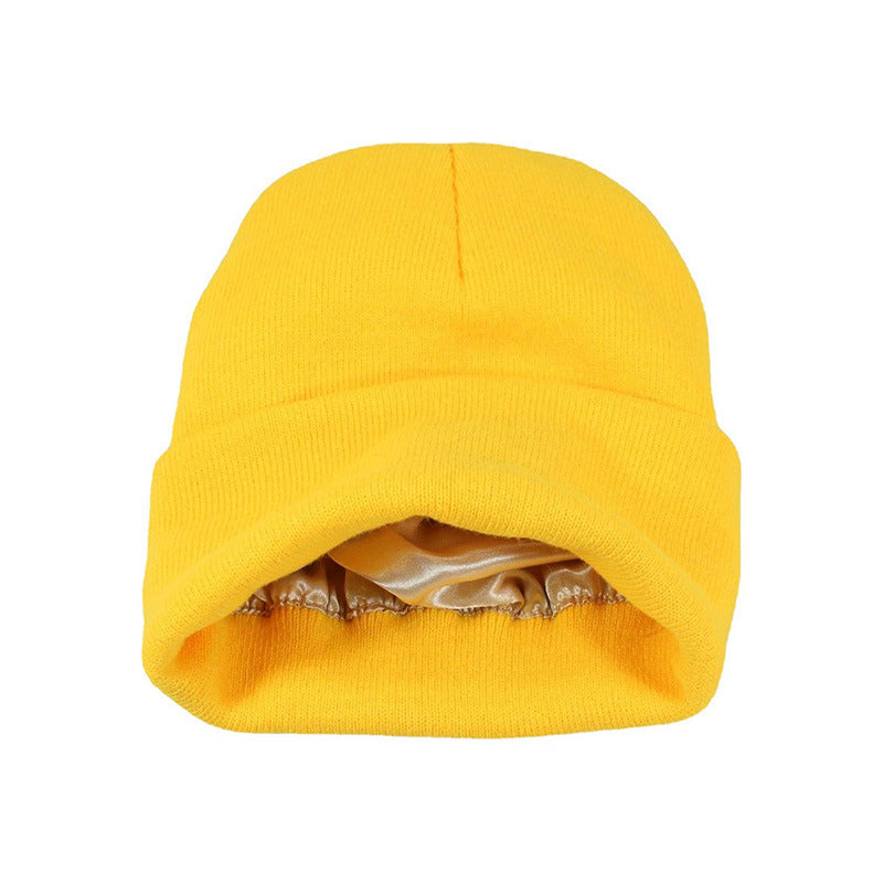 Autumn Winter Solid Color Unisex Warm Knitted Beanie Hat