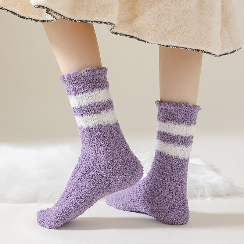 Coral Velvet Padded Terry Women's Socks