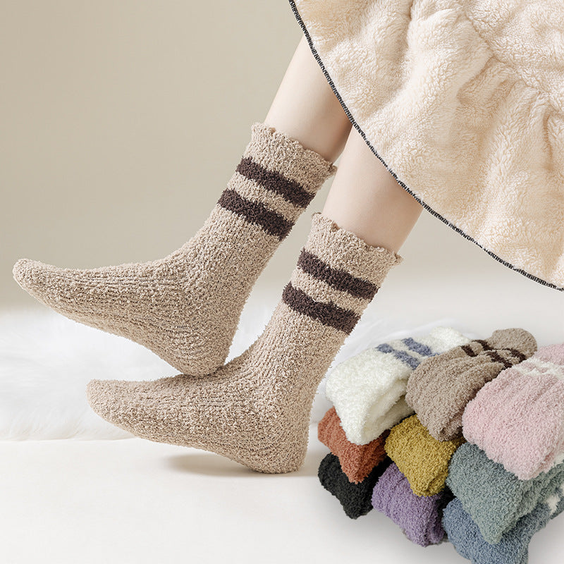 Coral Velvet Padded Terry Women's Socks