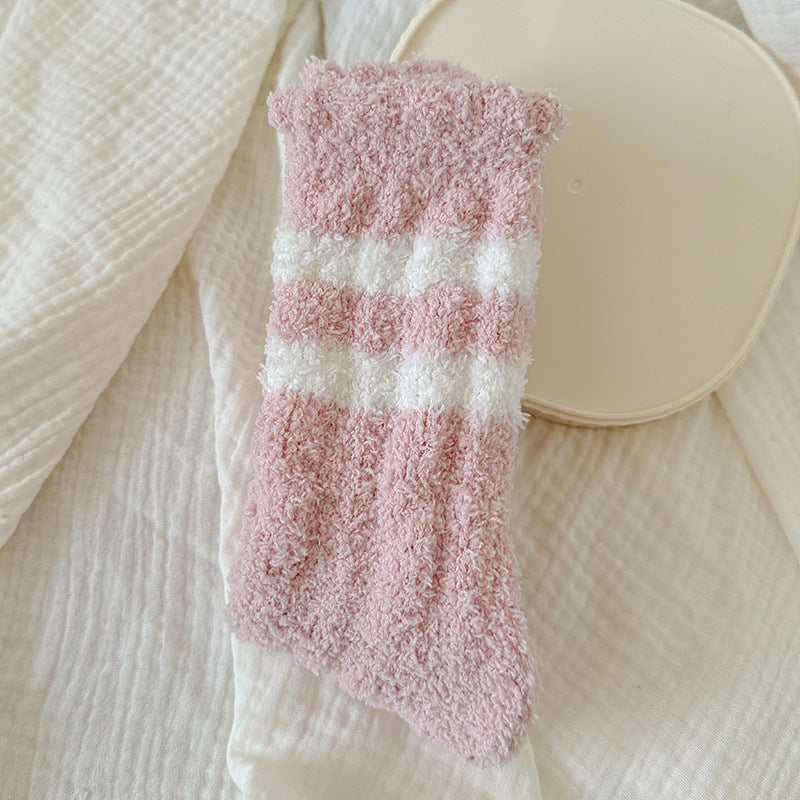 Coral Velvet Padded Terry Women's Socks