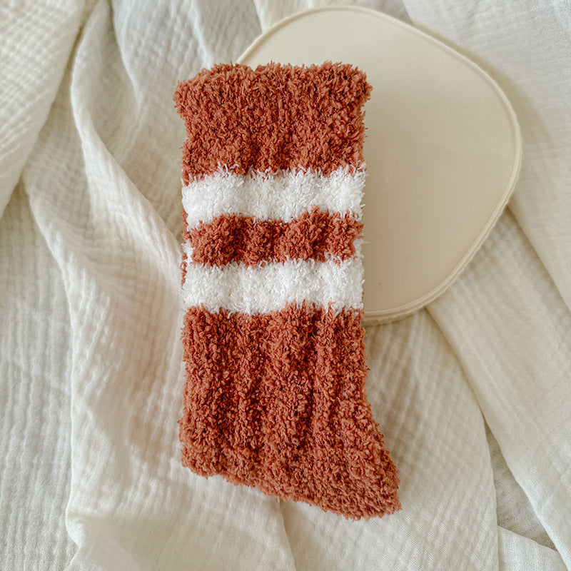 Coral Velvet Padded Terry Women's Socks