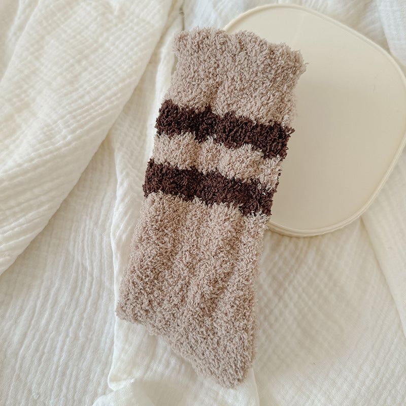 Coral Velvet Padded Terry Women's Socks