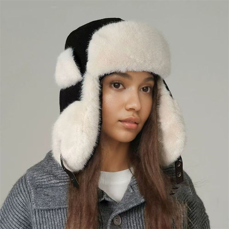 Women Winter Warm Plush Hat with Ear Protection