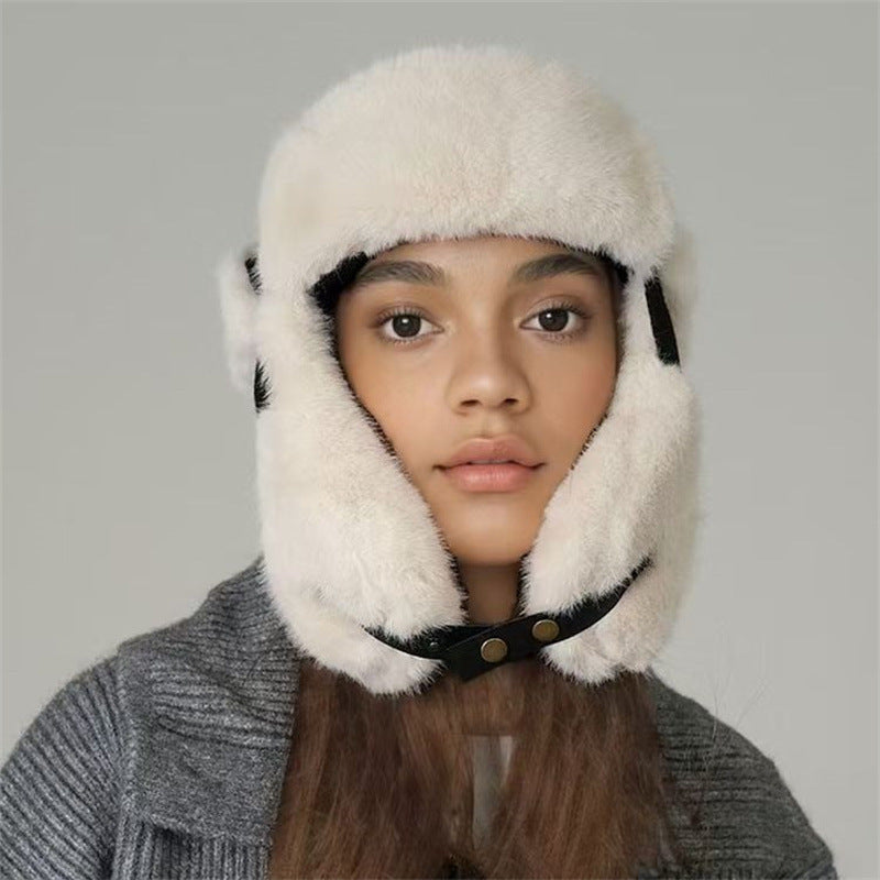 Women Winter Warm Plush Hat with Ear Protection