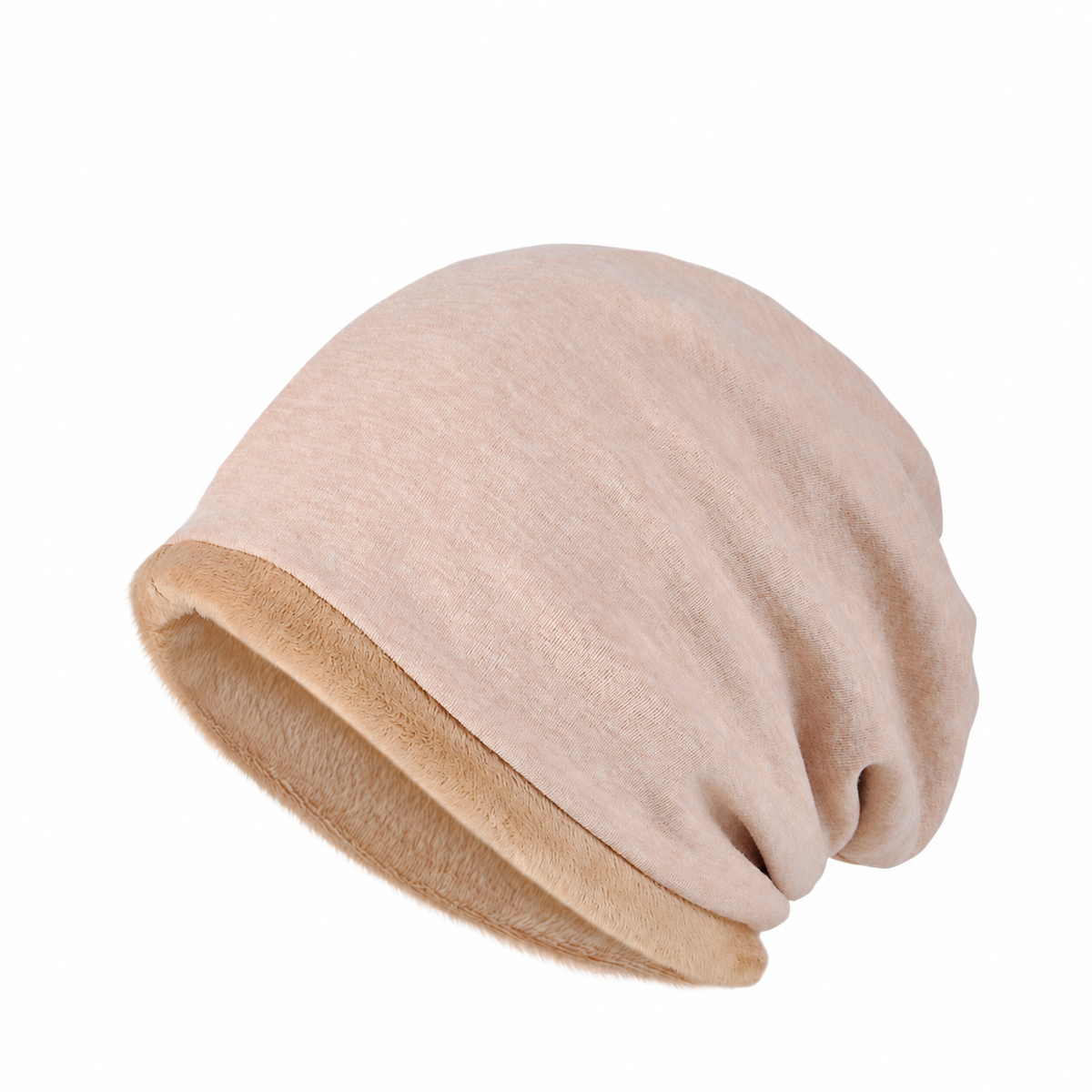 Winter Casual Solid Cotton Polyester Windproof Dual Use Beanie Cap
